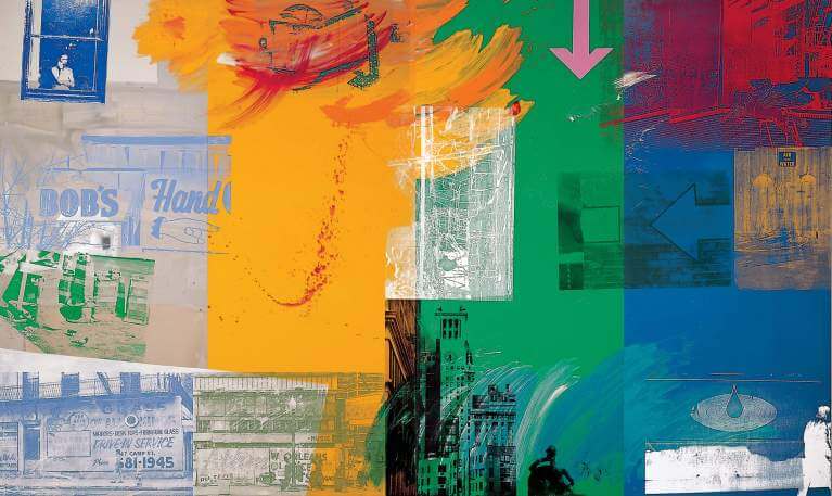 Artwork by Rauschenberg