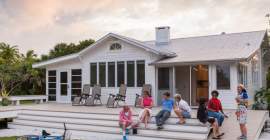 people gathering on porch